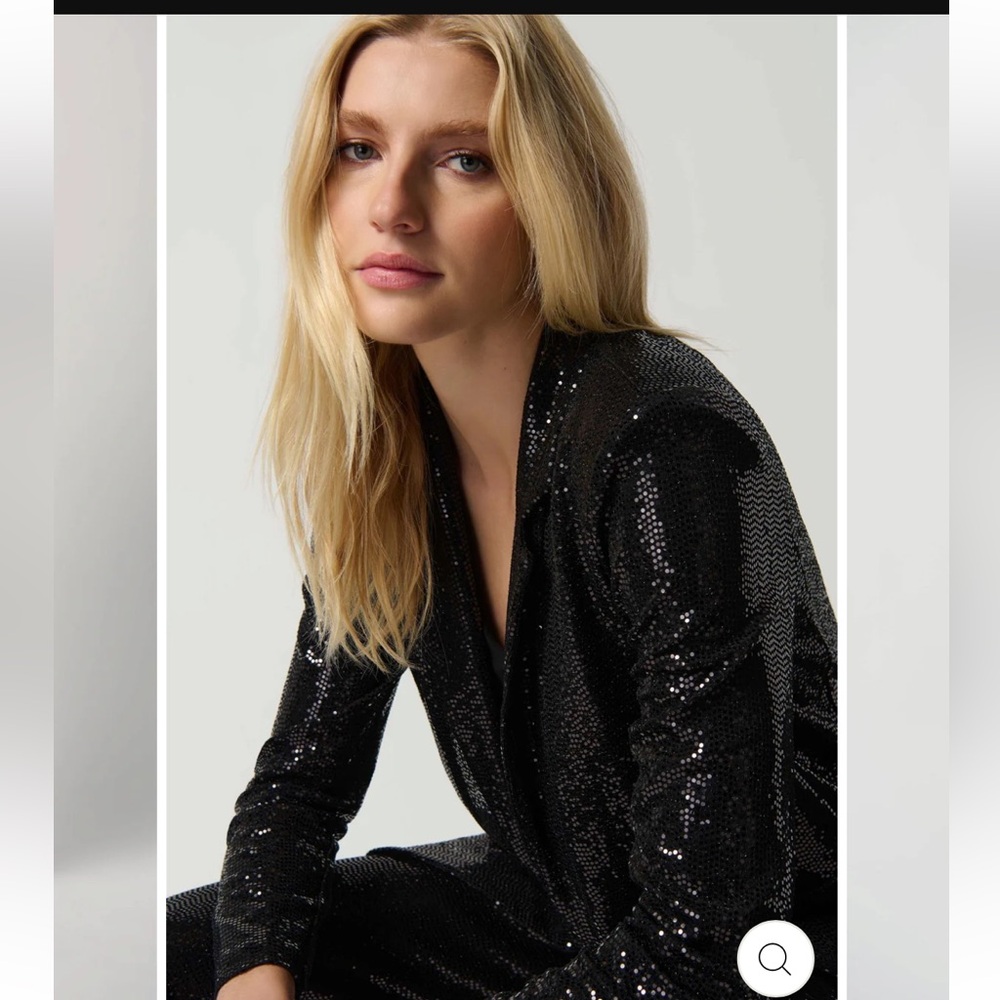 Joseph Ribkoff Sequin Blazer Size 8 - Picture 4 of 15